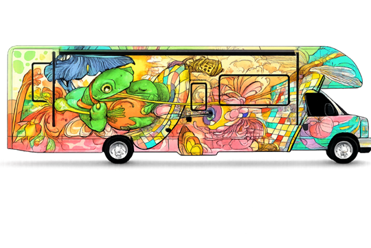 Stiggypop motorcoach side profile